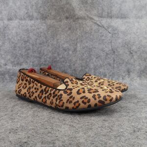 Abound Shoes Womens 5.5 Flats Fashion Slip On Leopard Print Embroidered Slipper